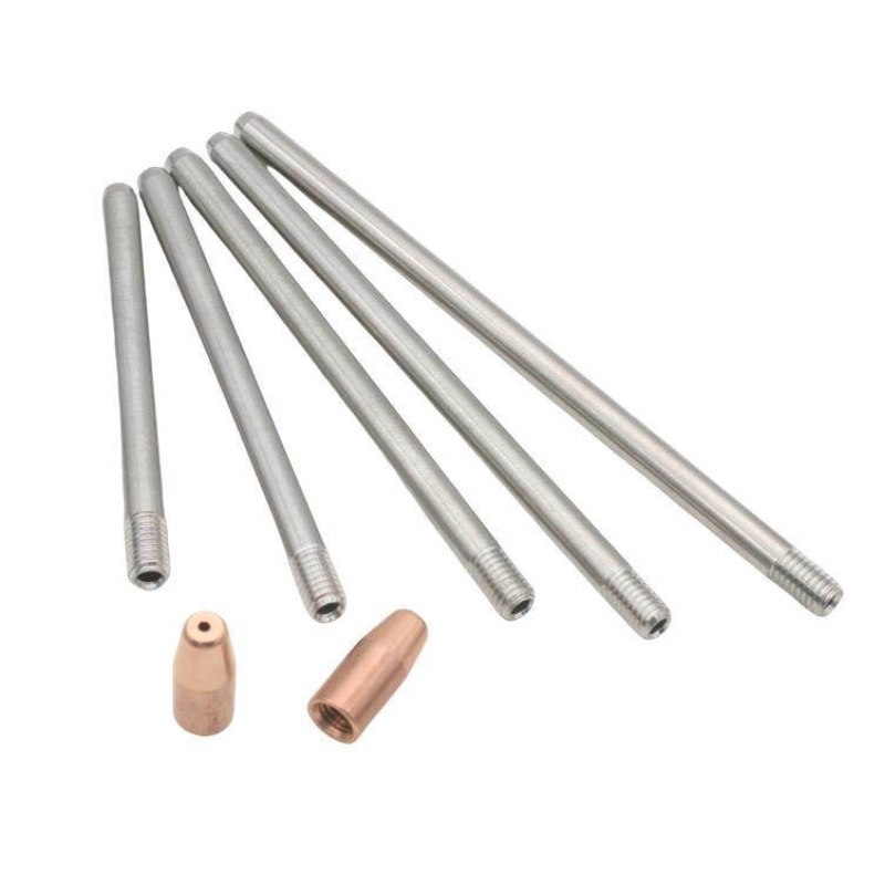Wire Feed Conduit & Guide Rod 90mm Straight / 100mm Bent, CuCrZr Wire Guide Nozzle