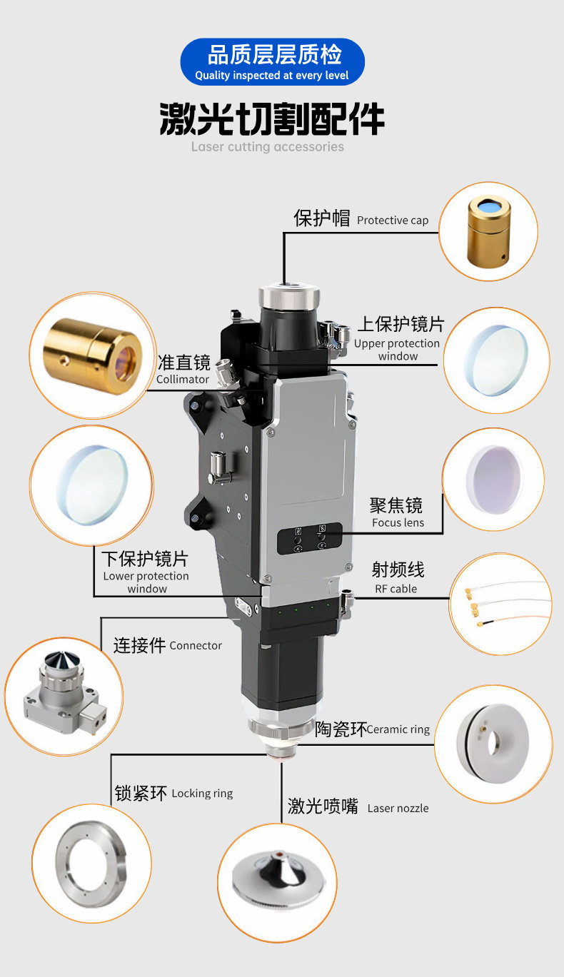 Laser Protection Window & QBH Cap Crystal Lens for Chuangxin / Raycus Fiber Lasers